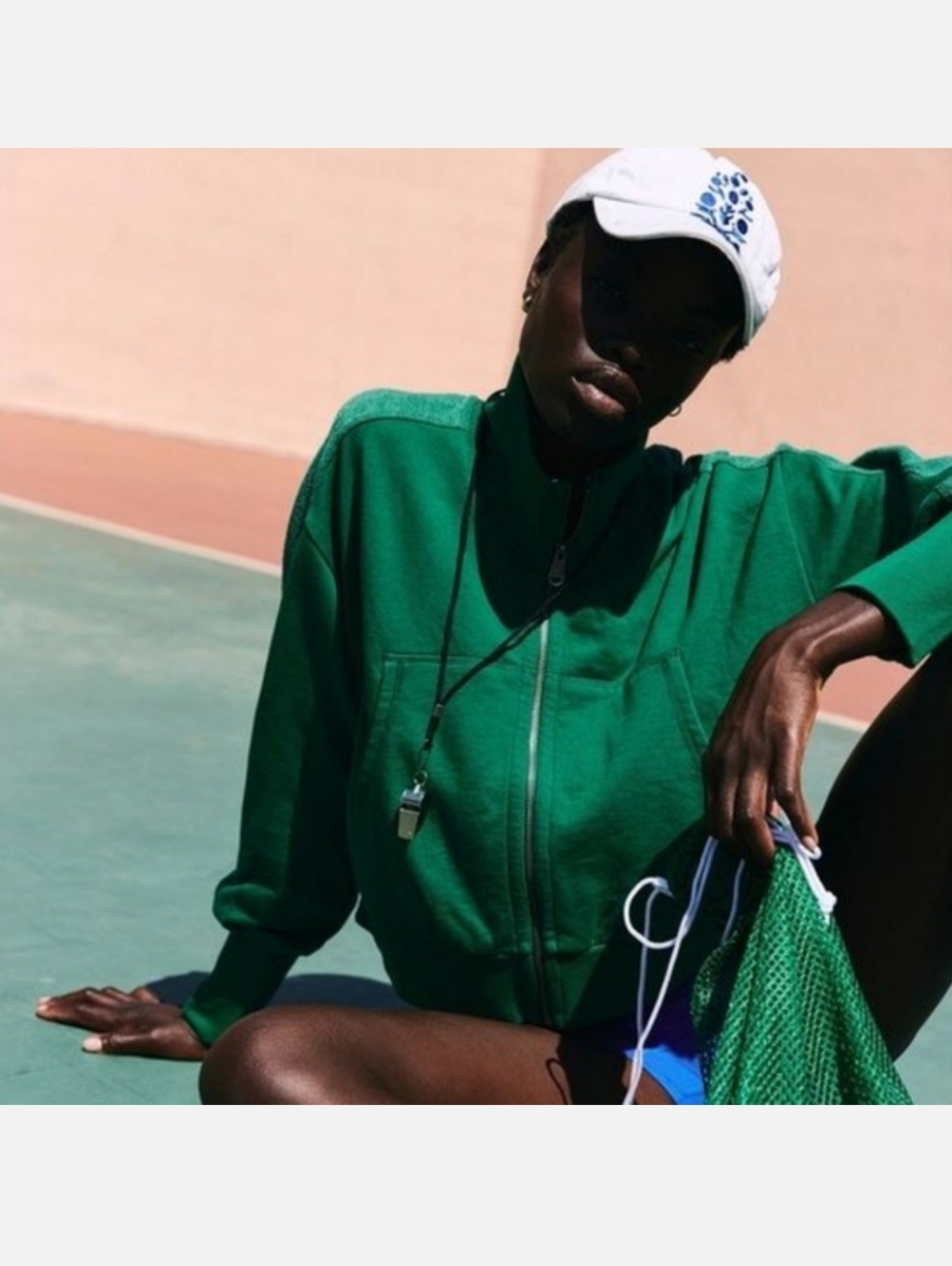 FP Movement High Jump Zip Up Jacket Heritage Green Size S